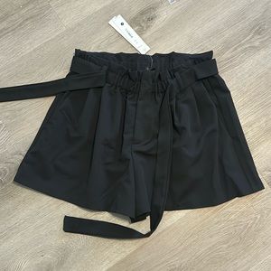 Aqua black paper bag short